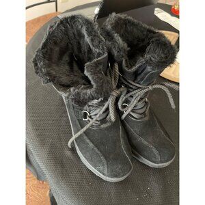 Bare Traps Women Sunta Black Lace Up Winter Snow‎ Boots Size 7.5
